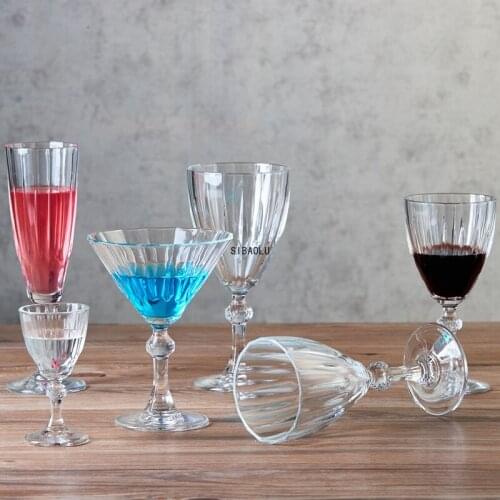 European Retro Red Wine Glass Creative Diamond Goblet Wine Glass Champagne Glass Cocktail Glass Triangle Glass Wine Glass