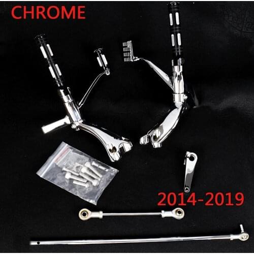 Chrome Forward Controls Edge Cut Pegs Levers Linkages Fit For Harley Iron 883 1200 Sportster 2014-2017