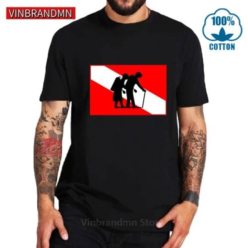 Idea gift Scuba diving Brand Men T Shirt Scuba Dive Is For Life T-shirt Old Scuba diver logo printed Clothing For Boyfriend Gift