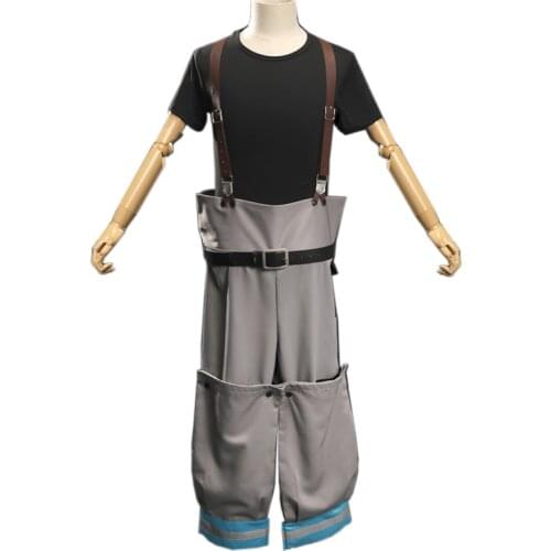 Shinra Kusakabe Cosplay Fire Force Enen no Shouboutai Fire Brigade Costume Asa Boiru Coat Pants Uniform Hair Wig Men