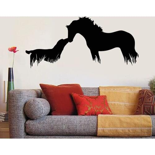Horse Dog Wall Decal Abstract Friendly Animal Vinyl Window Stickers Veterinary Clinic Pet Shop Interior Decor Art Wallpaper Z814