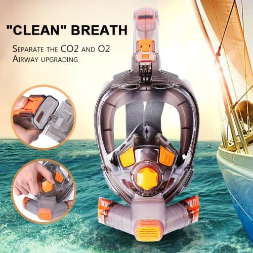 SMACO Underwater Anti Fog Full Face Diving Mask Snorkeling Respiratory Masks Safe Waterproof Swimming Equipment for Adult Youth