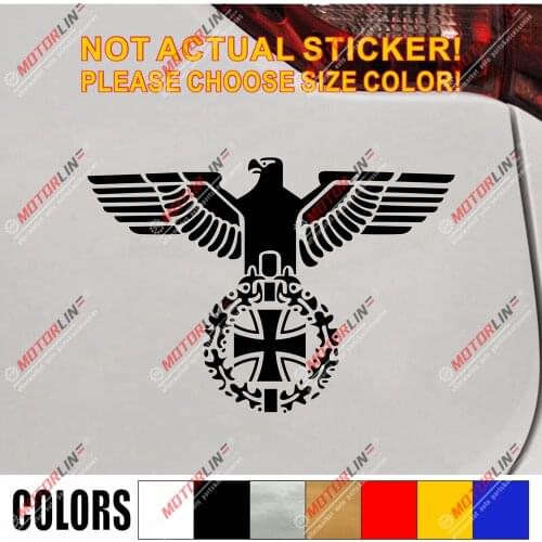 German Reich Eagle Iron Cross Insignia of N Germany 1933 45 German Army WW2 Vinyl Car Decal Bumper Sticker,choose size and color