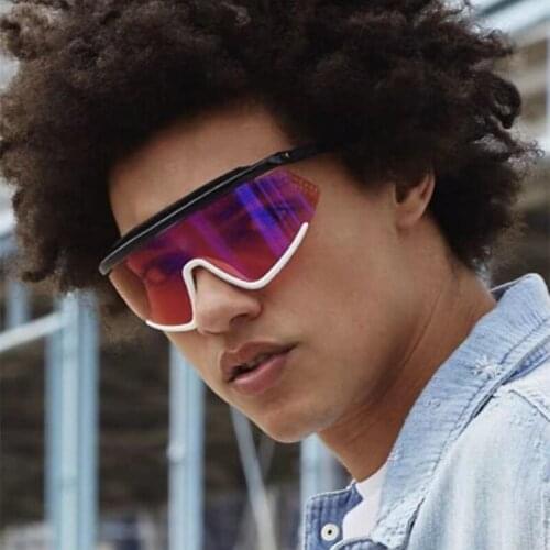 2021 new European and American colorful outdoor riding goggles mens one-piece sports sunglasses mens trendy sunglasses