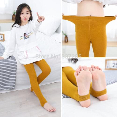 New Fashion autumn kids girls cotton tights warmer baby child striped tights spring warm candy color tights for children girls