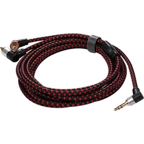 New 90 Degree 3.5mm Male to 2 RCA Male Cable Right Angle Stereo AUX Y Splitter Cord Microphone Jack Plug for Laptop 3M