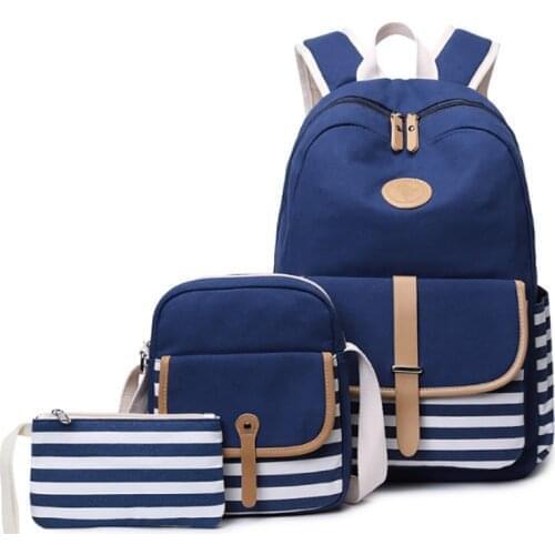Wholesale School Backpack Set Students Casual Travel School Bookbag Teens Girls Boys Schoolbag 25pcs/lot