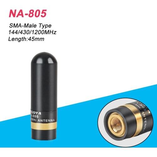 Genuine Original Nagoya NA-805 Dual Band VHF UHF 144/430/1200MHz SMA Male Antenna For Yaesu VX-6R Baofeng Puxing TYT Walkie talk