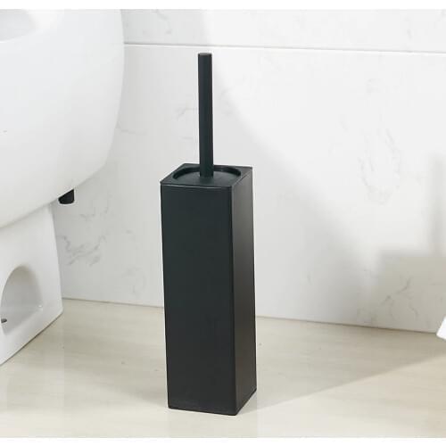 Vidric simple black floor-standing toilet brush holder set , toilet brush stainless steel metal pendant suite bathroom