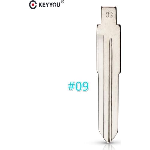 KEYYOU 09# Blank Key Replacement Uncut Blade for Mazda Vizi 323. 626. 929 Folding Flip Key Blade Car-styling