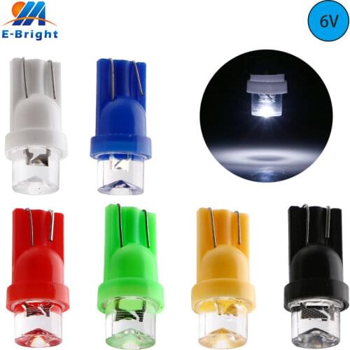6V 6.3V 10X T10 194 168 Concave Lens LED Bulbs with Wedge Car Door Lights White Red Blue Green Amber RGB