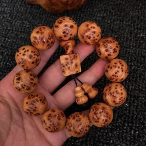Taihang Thuja Buddha Bead Bracelet 2.0 Full of Bird Eye Old Material High Density Bird Tumor Scar Hand String Collection Grade
