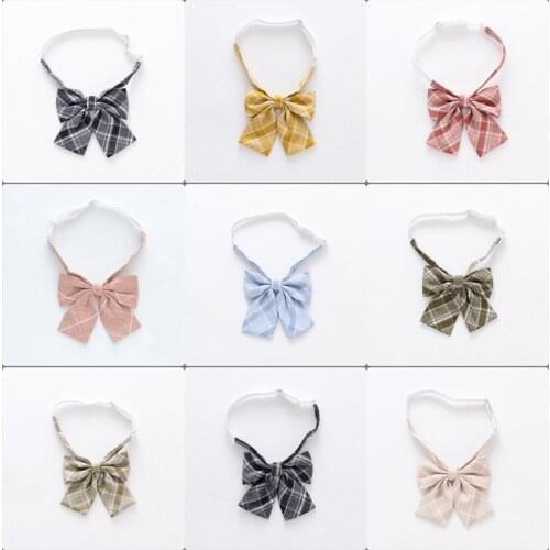 New Japanese Lattice Uniform Lattice Tie Orthodox Jk Uniform Tie Sailor Uniform Cosplay Accessories Student Uniform Class Tie