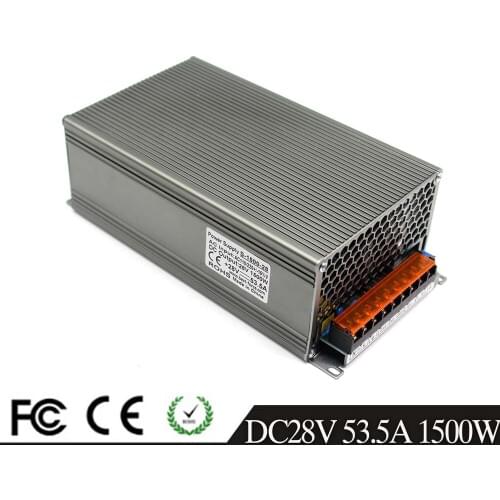 Universal 28V 53.5A 1500W Switching Switch Power Supply Transformer 110v 220v AC To Dc28V SMPS for Stepper Motors CNC CCTV Radio