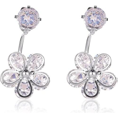 YWZIXLN 2020 Fashion Jewelry Bohemian Earrings Aolly Crystal Flower Pendant Drop Earring Gift For Women Girl Wholesale E0169