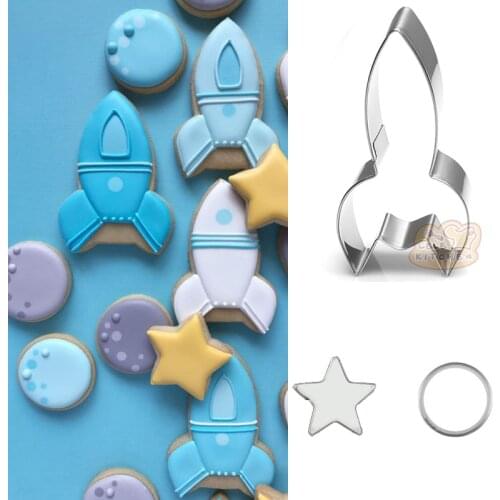 1pcs patisserie reposteria Aircraft Star Stainless Steel Cookie Cutter Sugarcraft Fondant Cake Decor Tools Biscuit Pasty Mould