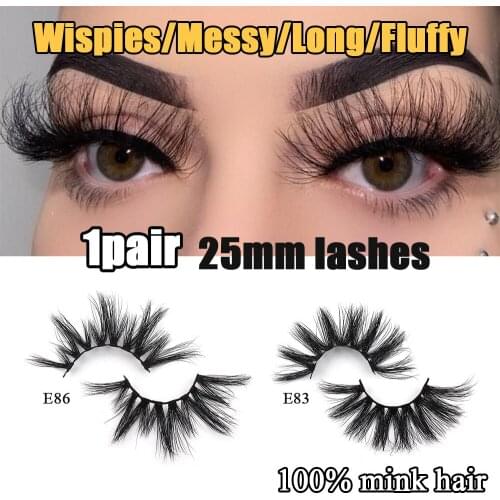 25mm 3D Natural Mink Eyelashes 100% Handmade Siberian Mink Lashes Artificial Dramatic Eyelashes Fake lashes Faux Cils Vendors