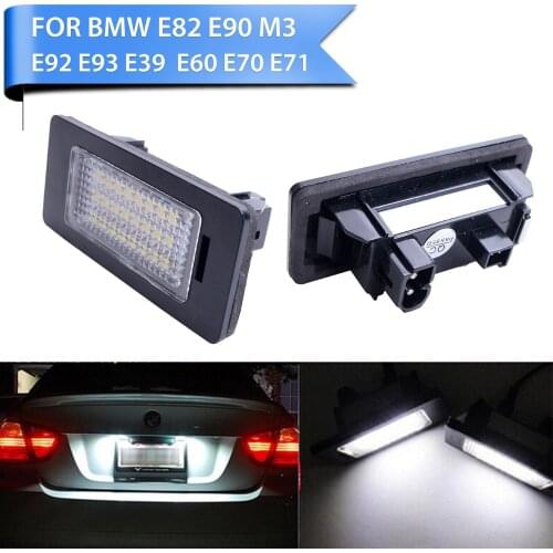 2x 24 LED License Plate Number Lights For BMW E90 M3 E92 E70 E39 F30 E60 E61 E39 E82 F20 E70 E93 6000K
