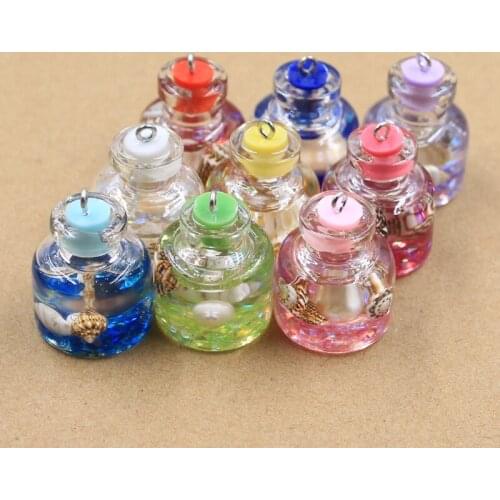 4pcs Charms Conch Shell Ocean Drift Bottle Pendant Crafts Making Findings Handmade Jewelry DIY for Earrings Necklace