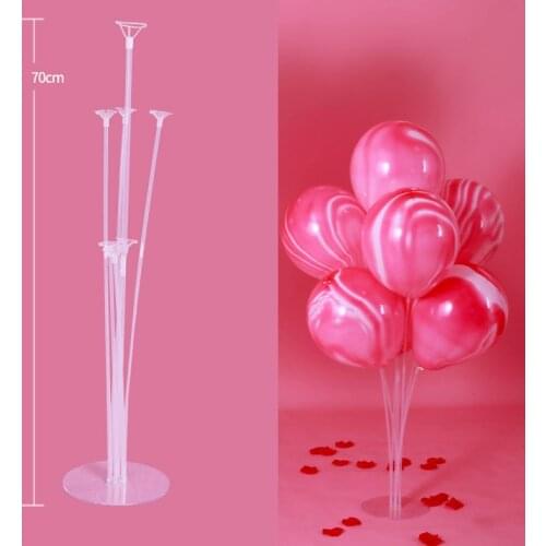 7 colors globos Agate pattern latex Balloon Stand High quality and firm tubes Holder Wedding family festival decoration Supplies