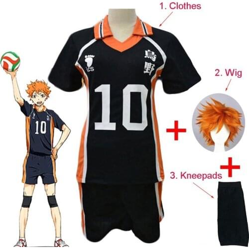Anime Haikyuu Hinata Shoyo Full Set Cosplay Costume No. 10 Volleyball Short Sleeve Shorts Summer Clothes For Adult