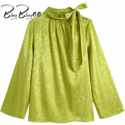 Блузки с галстуком BlingBlingee China At AliExpress