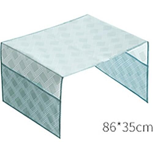 PEVA Microwave Oven Cover with Storage Pockets Oil Dust Waterproof Kitchen Microwave Oven Protection Cover Size: 86x35cm