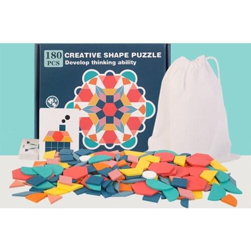 Baby Toddler Jigsaw Kids Puzzle Shape Wooden Learning Toys for Boys Girls Geometric Shape Kindergarten Classic Brain Teaser Toy