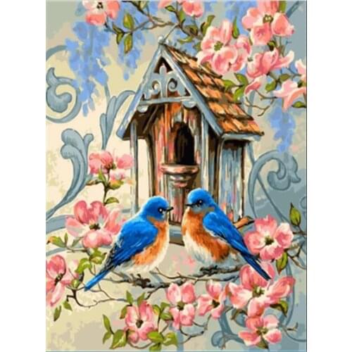 DIY Painting By Number Birds Pictures By Numbers Animal Kits Drawing On Canvas Hand Painted Paintings Art Gift Home Decor