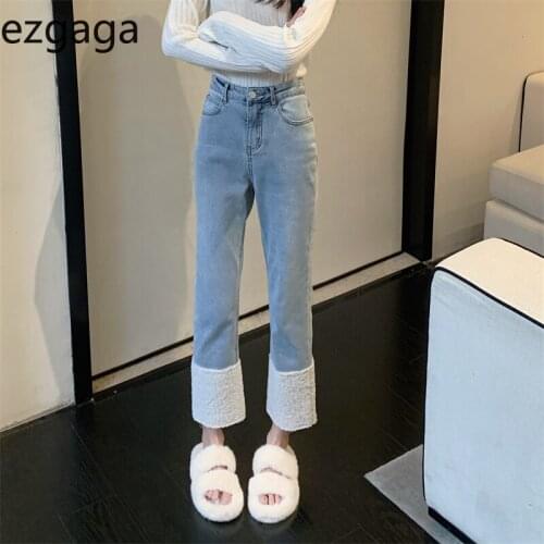 Женские высокие джинсы Ezgaga China At AliExpress