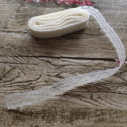 Hot! Best Seller 10 yards 25mm wide Beige lace ribbon lace embroidery lace for clothing/bag/wedding/Decoration/Scrapbooking