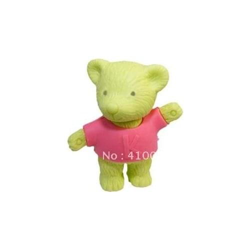 Good Quality Cute Design Teddy Bear Eraser Random Color Bear Eraser Animal Eraser 20 pieces per lot with freeshipping service