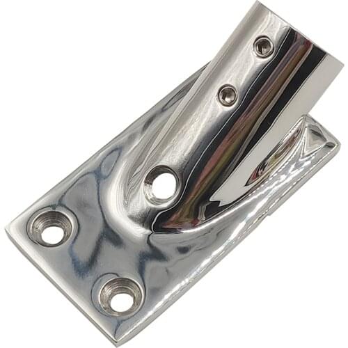 Boat Hand Rail Fitting-30 Degree 1 inch Rectangular Base-Marine 316 Stainless Steel usd by boats/awning