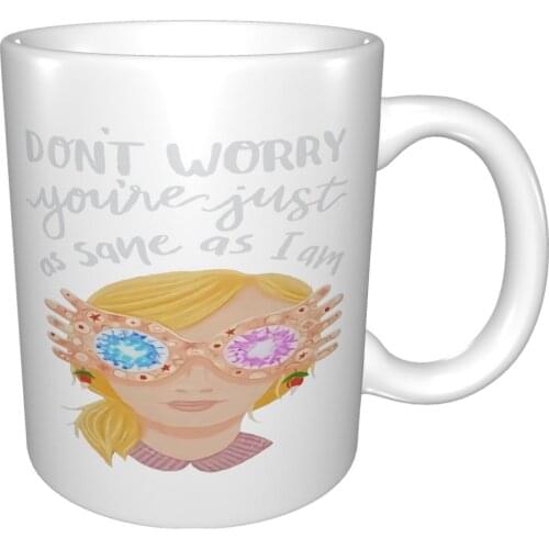 Luna Lovegood Hp Book Spectra Specs Inspired Quote Original Illustrated Funny Graphic Mug Coffee Cup Coffee Mug Tea Set