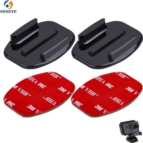 Accessories Set Flat Surface Base Mount with 3M VHB Adhesive Stickers for Gopro Hero 8 7 6 5 4 3 for SJ4000 Action Camera