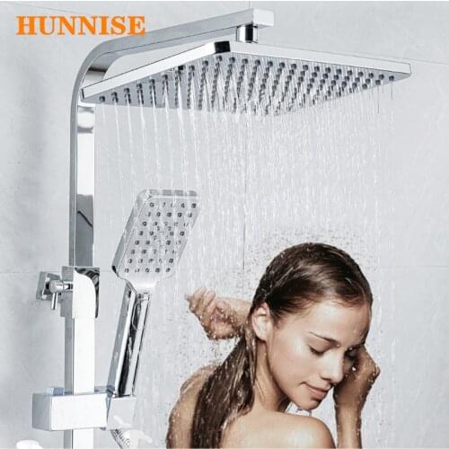 Shower Head Quality ABS Square Bathroom Top Shower 12 Inc Bath Shower Head Rainfall Bathroom Shower System ABS Hand Shower
