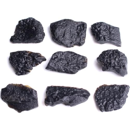 1PC Natural Black Meteorite Indochinite Tektite Rock Pendant Falling Stone Gemstone Meteorolite Crater Stone Healing Gift