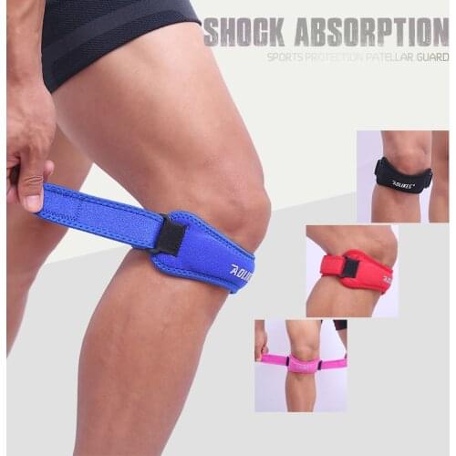 Adjustable Knee Patellar Tendon Support Strap Band Knee Support Brace Pads for Running Basketball Outdoor Sport