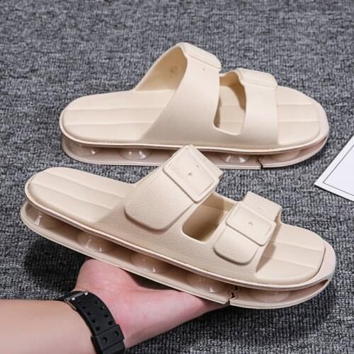2021 Summer Fashion High-Quality Full Palm Air Cushion Slippers Designer Sandals Flip Flops Men House Slippers Luxury Slide38-46