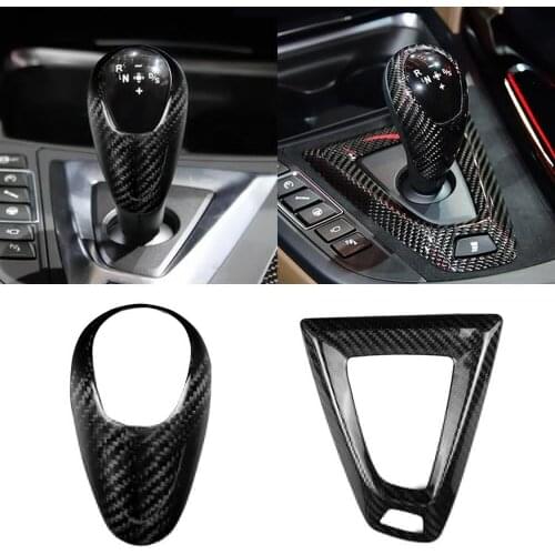 Carbon Fiber Gear Shift Knob Cover For BMW M2 F87 M3 F80 M4 F82 F83 M5 F10 X5M F85 X6M F86 Accessories Car Styling