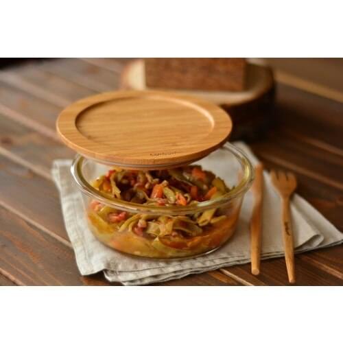 Bambum Lavi Round Big size Glass Storage Container B0106