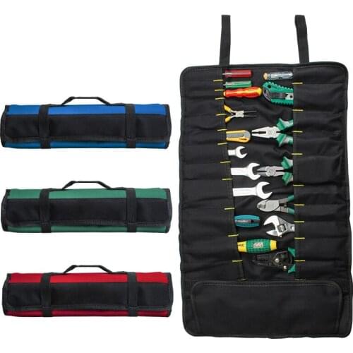 1 Pc Multifunction Tool Bags Practical Carrying Handles Roller Bags Oxford Canvas Chisel Electrician Toolkit Instrument Case
