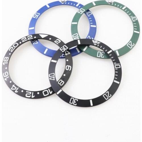 Luminous Watch Bezel Ceramic 38mm Watch Ring Ceramic Bezel Insert Ring Casing Accessories Super Luminous for GMT Watch 40mm