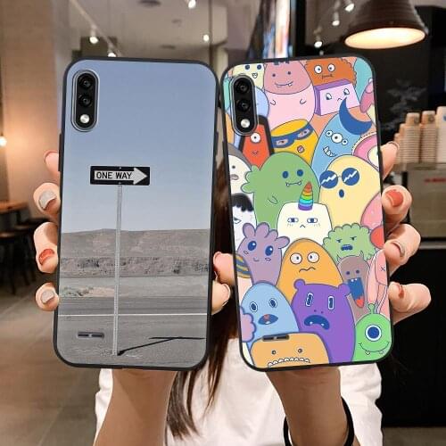 TPU Shockproof Phone Case For LG K22 Black Case Cover New Fashion Design Anti-knock Beautiful