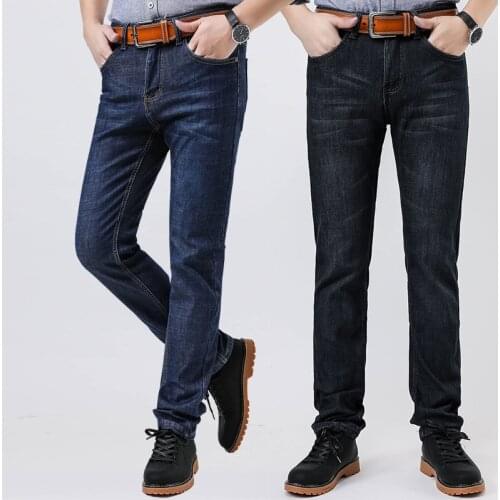 2020 Spring Autumn New Mens Jeans Mens Straight Babby Denim Jeans for Men Business Jeans Pants
