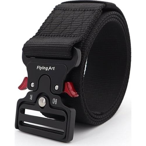 Flying Art 50MM Wide Plus Size Military Tactical Nylon Belt Outdoor Training New Unisex Pants Accessories Fashion Designer Belt