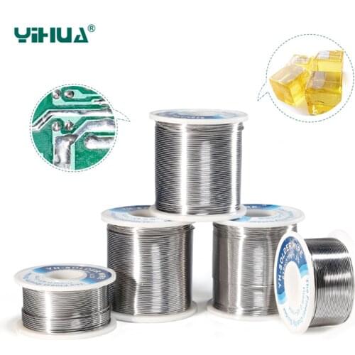 YIHUA High Quality Rosin Core Solder Tin Wire Rosin Roll Flux Solder Wire Reel For Electrical Electronics 0.4mm 0.6mm 0.8mm 1mm