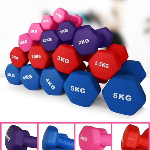 1 Pair Women Hexagonal Dumbbells Weight Loss Slimming Waist for Aerobics Yoga Fitness Muscle Building and Shape 1.5/2/3/4/5kg