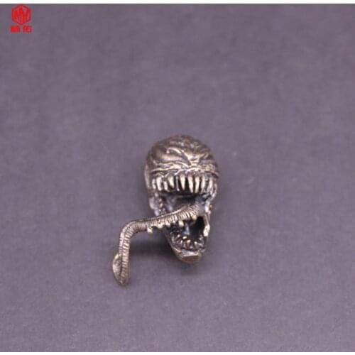 1 PCS Hot Sale!!! Brass Venom Retro Personality Paracord Knife Bead Parachute Drop Pendant EDC Bracelet Accessory