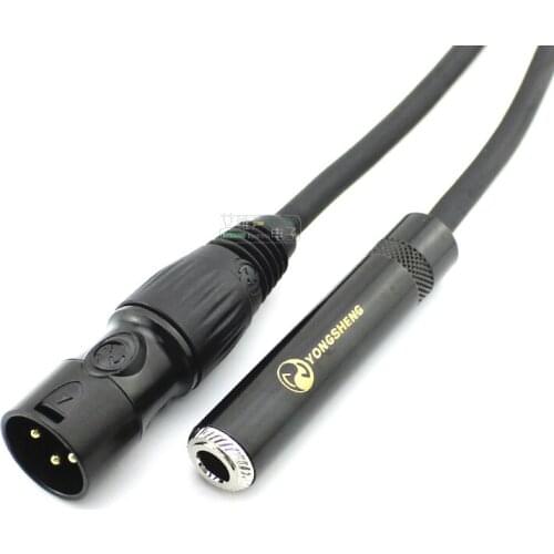 1Pcs Yongsheng new XLR male to 6.35 female jack YS2203P-B fever audio cable AME230 docking extension cable 6.5